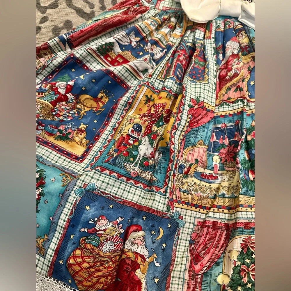 Handmade Girls Christmas Dress - Picture 4 of 8